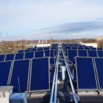 Zespół Opieki Zdrowotnej w Busku-Zdroju_Roboty montażowe instalacji solarnej na budynku głównym odebrano w sierpniu 2015 r.