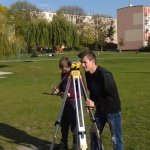Uczniowie Zespołu Szkół Technicznych i Ogólnokształcących  - Ćwiczenia geodezyjne 2