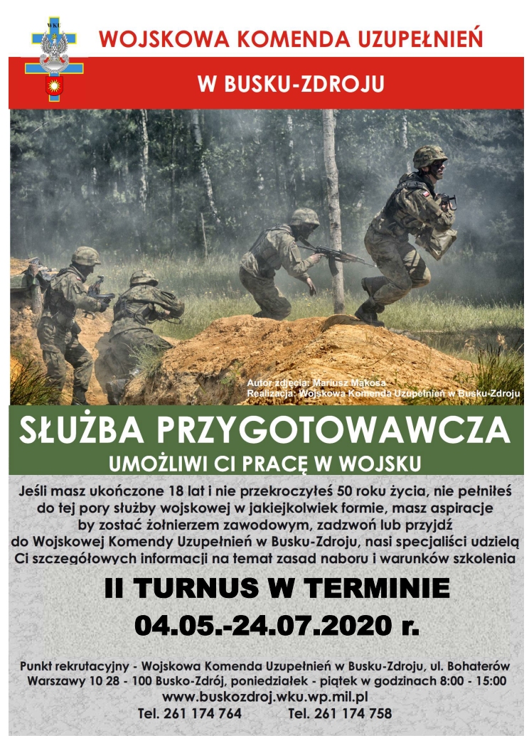 służba przygotowawcza plakat