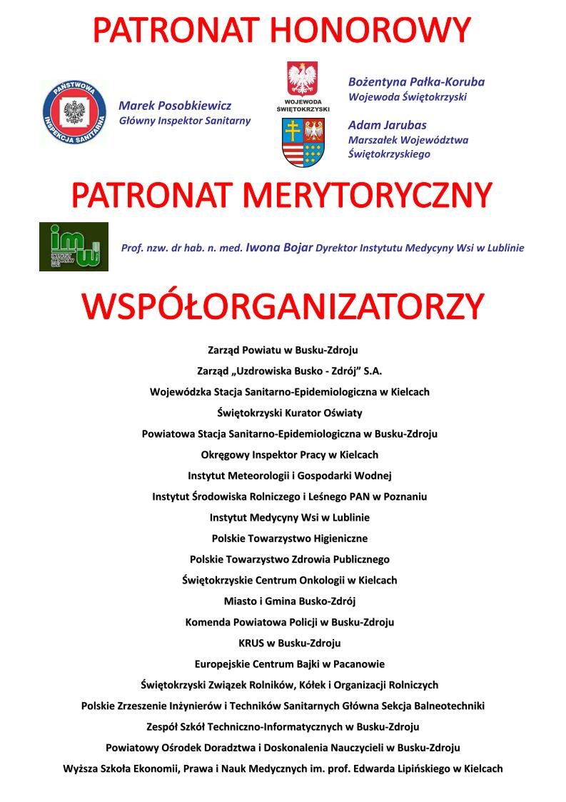 Patronat i wsółorganizatorzy